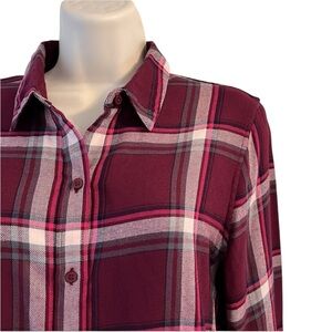 BANANA REPUBLIC FACTORY
PLAID SHIRT MEDIUM PETITE EUC